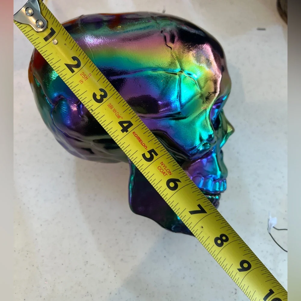 Iridescent Halloween Plastic Skull